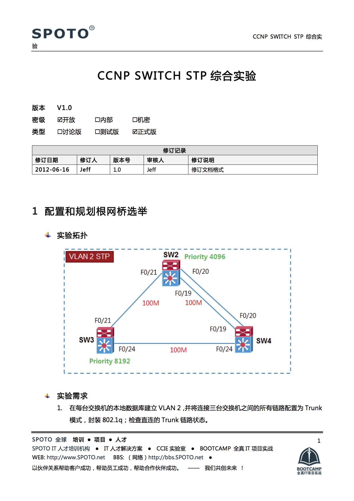 【Spanning-tree】生成树协议综合实验